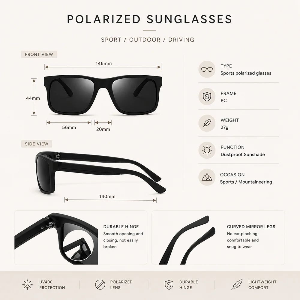 New Men Polarized Sunglasses W - огляд і ціна Fishing Sunglasses Polarized
